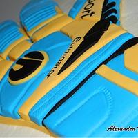 Soccer glove cake