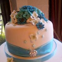 Wedding Cake and Cupcake Tower