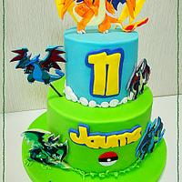 Pokémon dragons cake