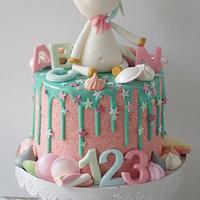 Unicorn Birthday Drip cake 