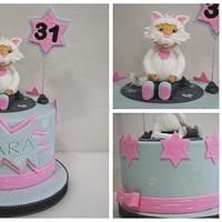 cake for a cat lover and a dress up fanatic 