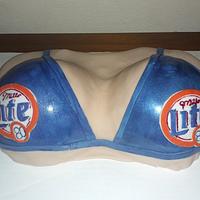 Miller Lite bikini cake