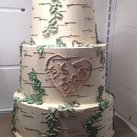 Rustic wedding cake 