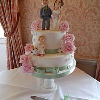 Little family wedding cake