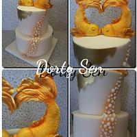 Wedding cake with fish