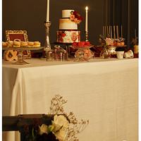 Chic Marsala Wedding Sweet Table