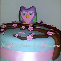 Little Owl Birthday Cake