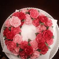 Rose wreath for a pretty lady