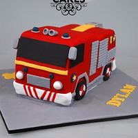 Fireman Sam Fire Engine Cake