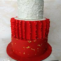 Fondant Ruffles, Wafer paper texture and Edible foil 
