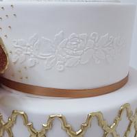 Golden Wedding cake 