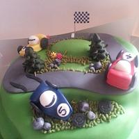 racing car cake 
