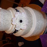 Whimsical Sparkle Wedding Cake