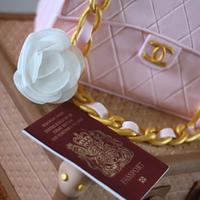 Chanel Bag and Suitcase Cake