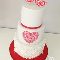 Folk wedding cake 