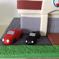 Car dealership retirement cake