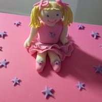 Doll cake topper