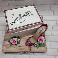 High heel stiletto shoe & box cake
