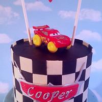 Disney Cars Themed First Birthday Cake 
