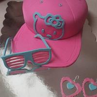 Hello Kitty hat cake