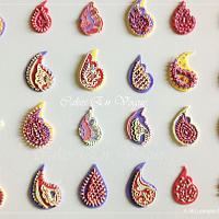Paisley cupcake toppers