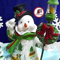 Winter Wonderland Snowman Cake_2