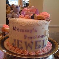 Baby Shower Cake (a disaster)