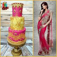 Rehana - Gold and pink Indian Fashion Collaboration