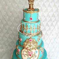 Baroque Marie Antoinette Wedding Cake