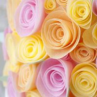 Spring Wedding Wafer Paper Roses by Windsor Cake Studio