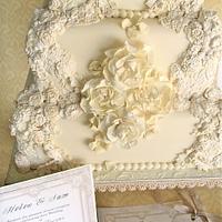 Ornate 4 tier wedding cake