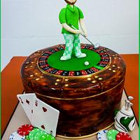 Roulette and Golf Grooms Cake