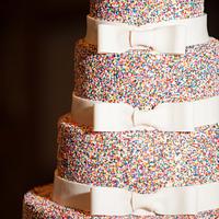 Nonpareil Cake with sugar bows