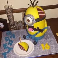 Minion Birthday Cake 
