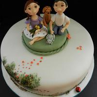 Painting on cake