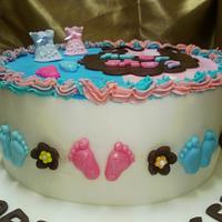 Gender reveal cake baby shower