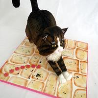 Life-size cat cake...