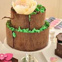 Chocolate decor, chocolate flowers, candy