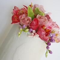 Roses, Tulips, Freesia and Blushing Brides
