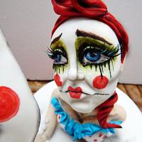 Clown woman cake