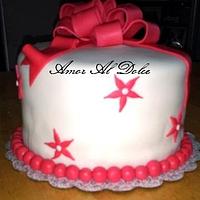 Pink bow & stars 