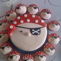 Pirate Cake and Cupcakes