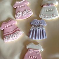 Cookies decorated in sugar paste