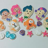 Bubble Guppy character cookies
