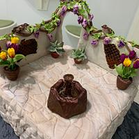 birthday cake - garden miniature