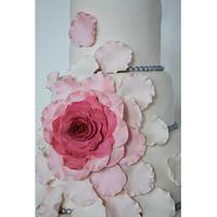 Roses Petal Wedding Cake
