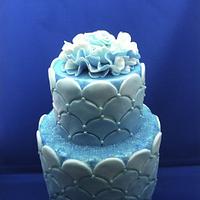 Blue 'Wave' cake
