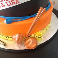 Home Depot/Chinese Food themed 25th anniversary cake