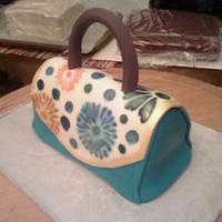 Hand painted with stencils Purse Cake
