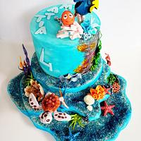 Nemo and Dory cake